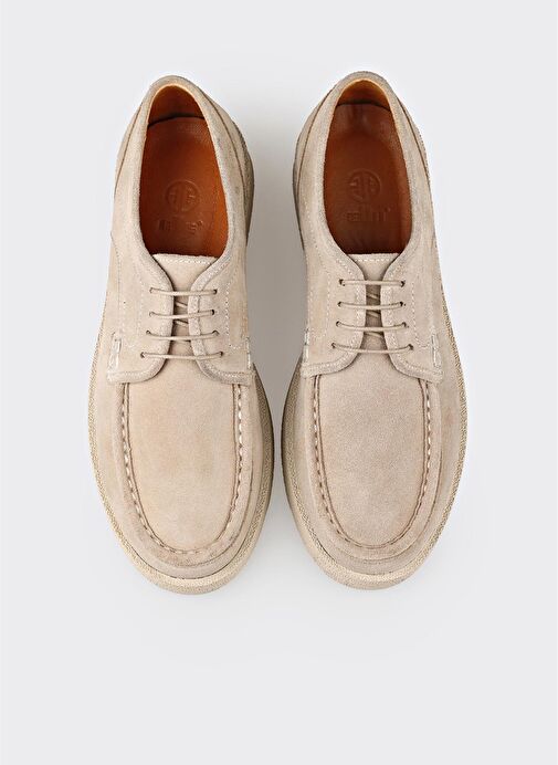 Bej Deri Erkek Günlük Ayakkabı - Görsel 5