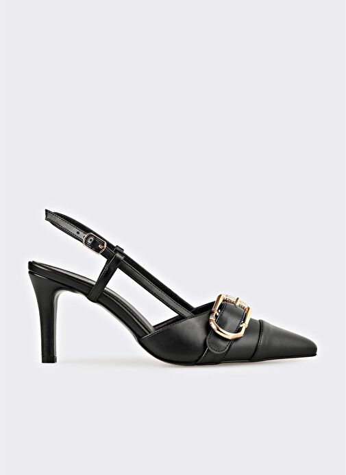 Siyah Kadın Topuklu Ayakkabı - Görsel 2