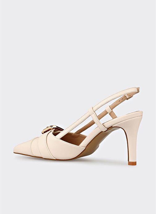 Ekru Kadın Topuklu Ayakkabı - Görsel 4
