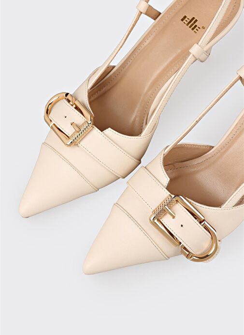 Ekru Kadın Topuklu Ayakkabı - Görsel 5