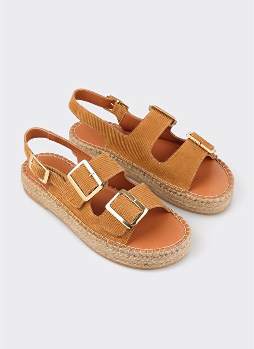 Taba Deri Kadın Espadril - Görsel 3