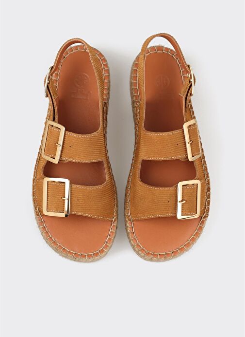 Taba Deri Kadın Espadril - Görsel 5