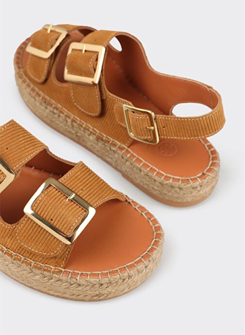 Taba Deri Kadın Espadril - Görsel 6