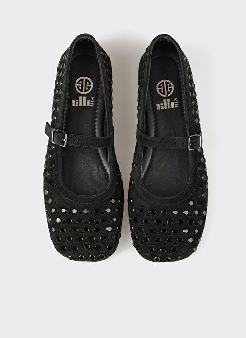 Siyah Deri Kadın Günlük Ayakkabı - Görsel 5