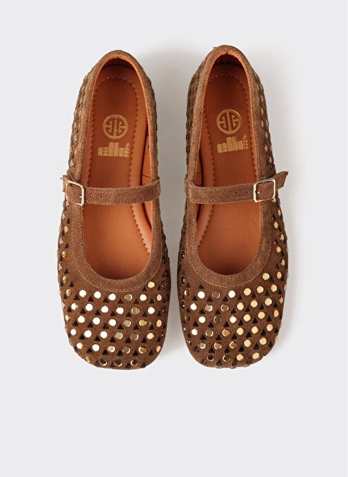 Taba Deri Kadın Günlük Ayakkabı - Görsel 5