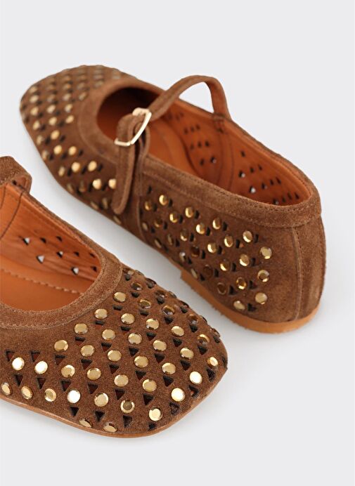 Taba Deri Kadın Günlük Ayakkabı - Görsel 6