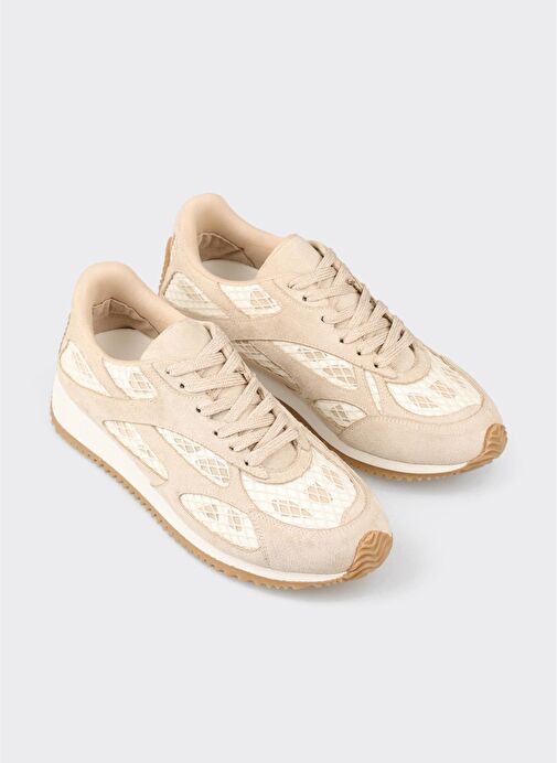 Bej Kadın Spor Ayakkabı - Görsel 3
