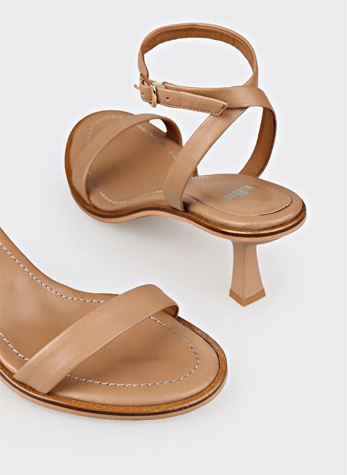 Naturel Deri Kadın Sandalet - Görsel 5