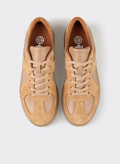 Naturel Deri Kadın Spor Ayakkabı - Görsel 5