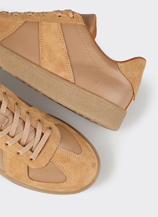 Naturel Deri Kadın Spor Ayakkabı - Görsel 6