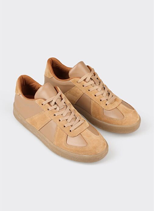 Naturel Deri Kadın Spor Ayakkabı - Görsel 3