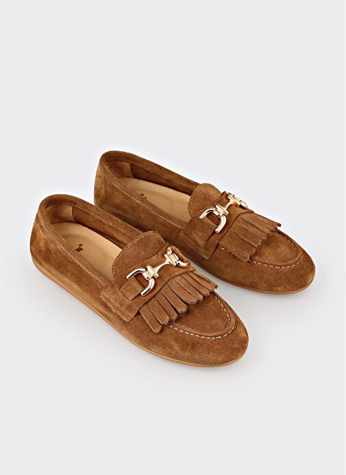 Taba Deri Kadın Günlük Ayakkabı - Görsel 3