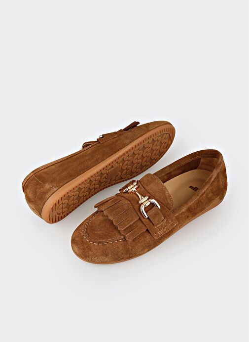 Taba Deri Kadın Günlük Ayakkabı - Görsel 4