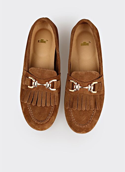 Taba Deri Kadın Günlük Ayakkabı - Görsel 5