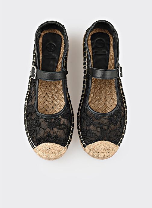 Siyah Kadın Espadril - Görsel 5