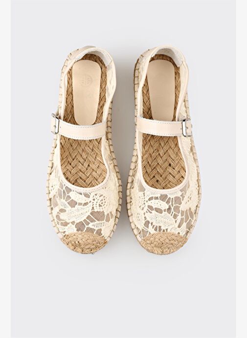 Ekru Kadın Espadril - Görsel 8