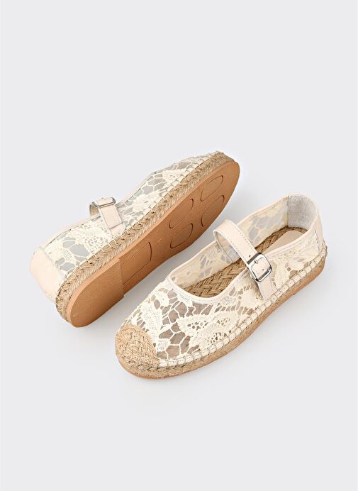 Ekru Kadın Espadril - Görsel 7