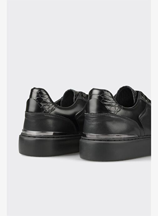 Siyah Deri Erkek Spor Ayakkabı - Görsel 10