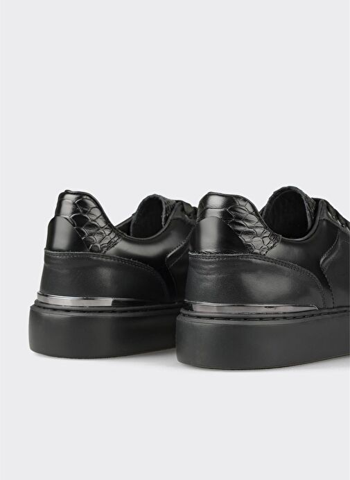 Siyah Deri Erkek Spor Ayakkabı - Görsel 7