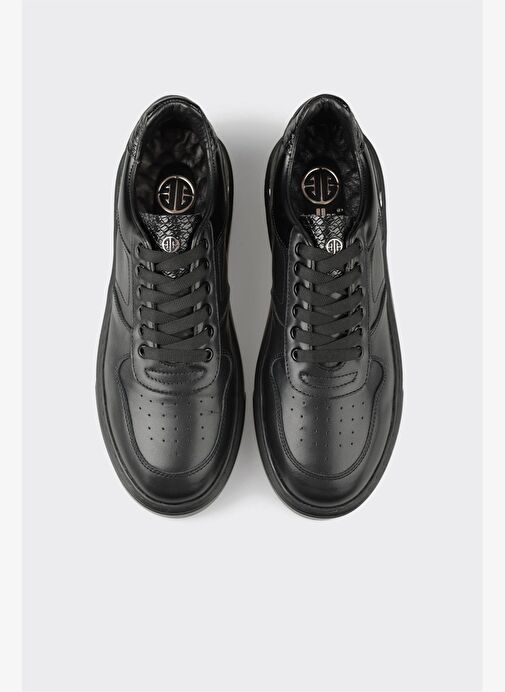 Siyah Deri Erkek Spor Ayakkabı - Görsel 8