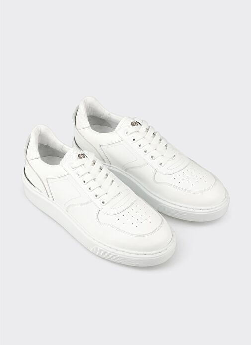 Beyaz Deri Erkek Spor Ayakkabı - Görsel 3