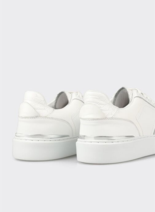 Beyaz Deri Erkek Spor Ayakkabı - Görsel 6