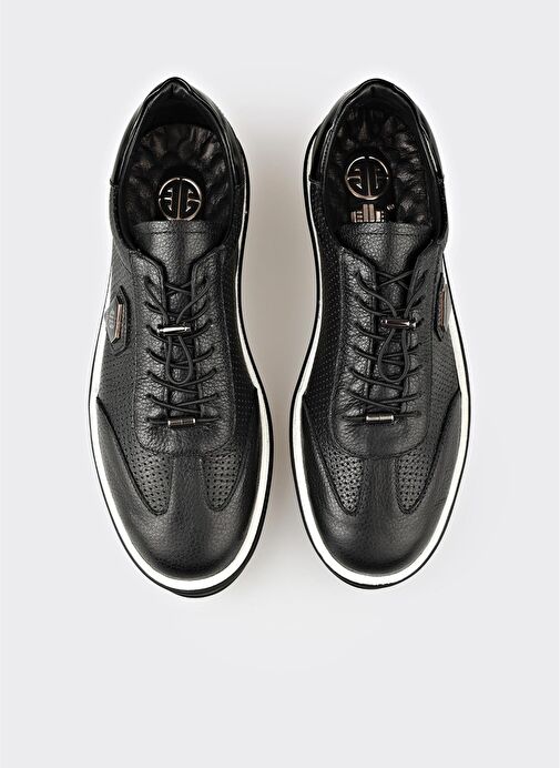 Siyah Deri Erkek Spor Ayakkabı - Görsel 9