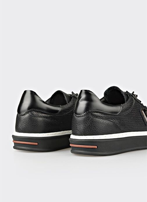 Siyah Deri Erkek Spor Ayakkabı - Görsel 11