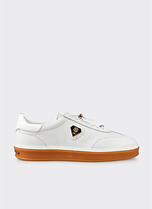 Beyaz Deri Erkek Spor Ayakkabı - Görsel 2