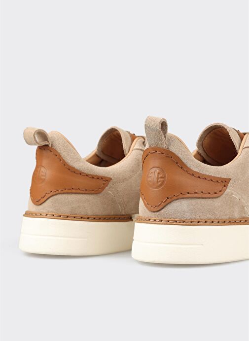 Bej Deri Erkek Günlük Ayakkabı - Görsel 6