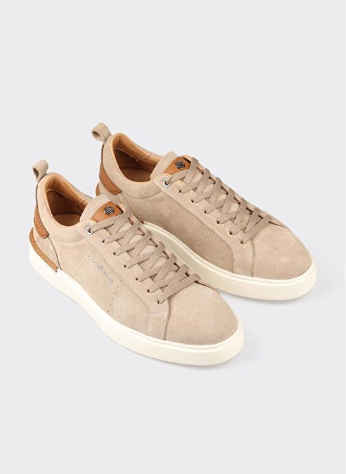 Bej Deri Erkek Günlük Ayakkabı - Görsel 3