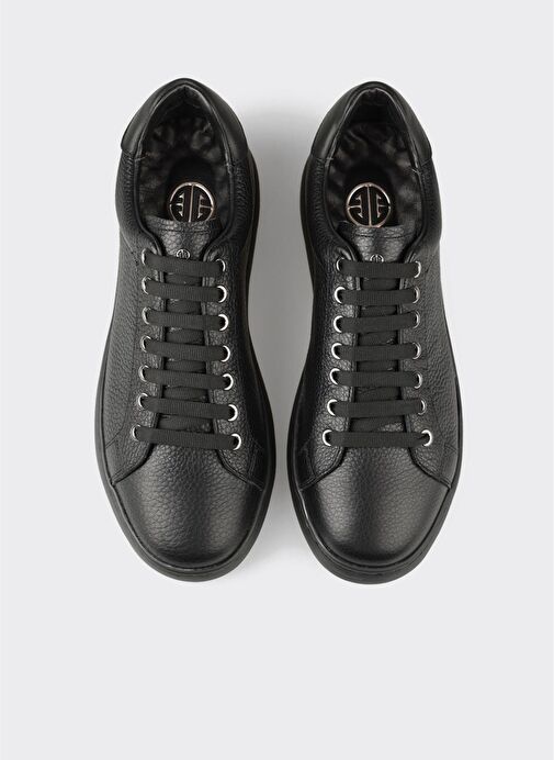 Siyah Deri Erkek Günlük Ayakkabı - Görsel 5