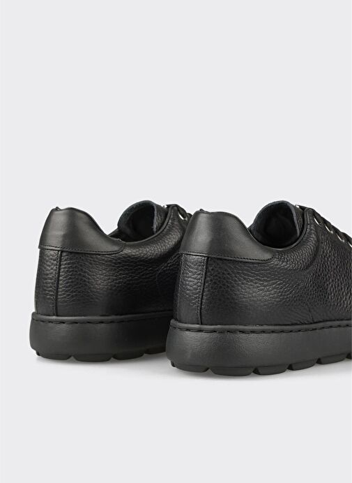 Siyah Deri Erkek Günlük Ayakkabı - Görsel 6