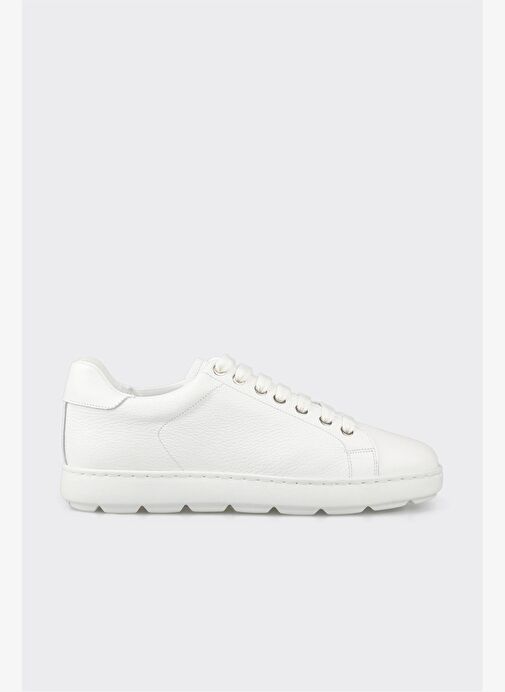 Beyaz Deri Erkek Günlük Ayakkabı - Görsel 2