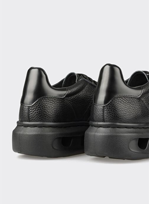 Siyah Deri Erkek Spor Ayakkabı - Görsel 6