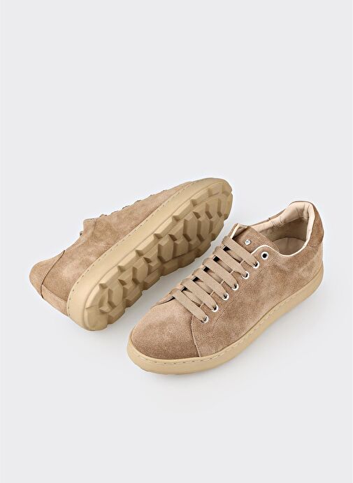 Bej Deri Erkek Günlük Ayakkabı - Görsel 5