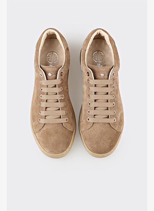 Bej Deri Erkek Günlük Ayakkabı - Görsel 8