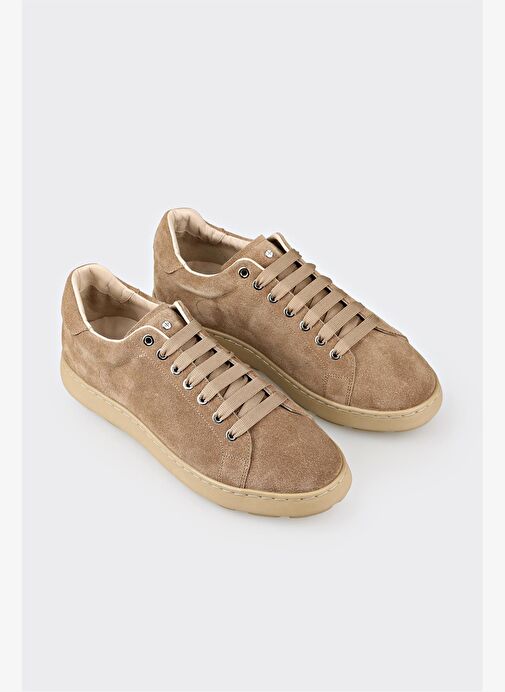 Bej Deri Erkek Günlük Ayakkabı - Görsel 4