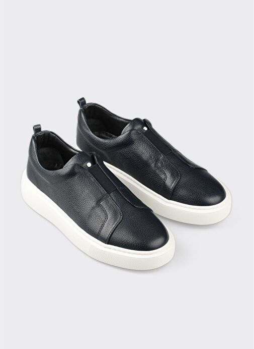 Lacivert Deri Erkek Günlük Ayakkabı - Görsel 3