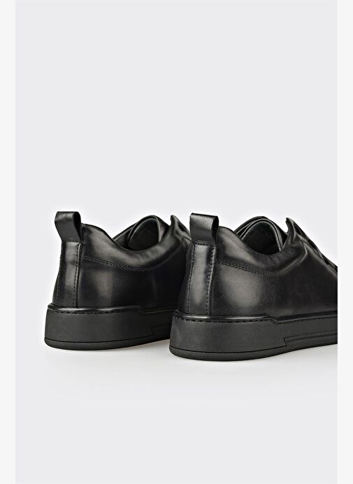 Siyah Deri Erkek Günlük Ayakkabı - Görsel 11