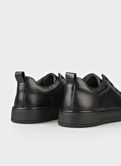 Siyah Deri Erkek Günlük Ayakkabı - Görsel 10