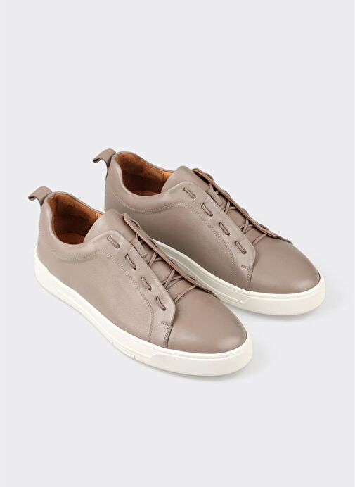 Gri Deri Erkek Günlük Ayakkabı - Görsel 3