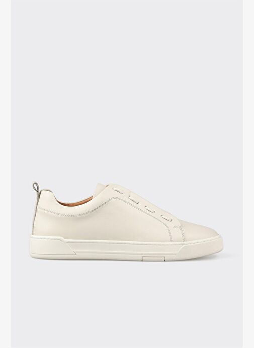 Ekru Deri Erkek Günlük Ayakkabı - Görsel 3