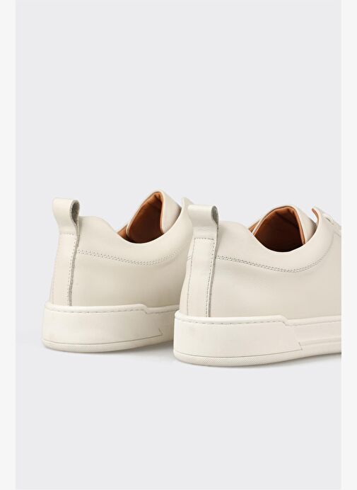 Ekru Deri Erkek Günlük Ayakkabı - Görsel 11