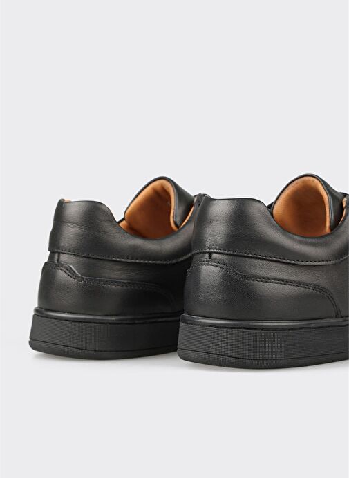Siyah Deri Erkek Günlük Ayakkabı - Görsel 6