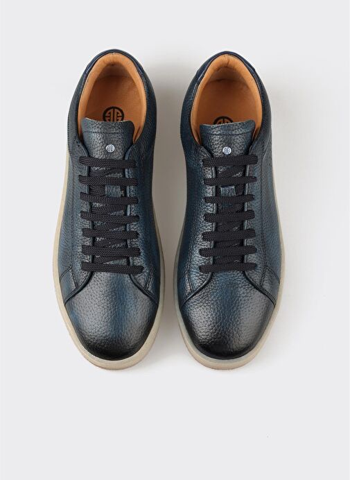 Lacivert Deri Erkek Spor Ayakkabı - Görsel 5