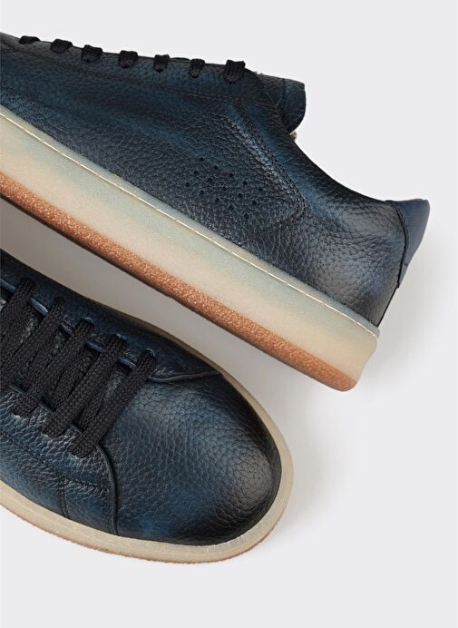 Lacivert Deri Erkek Spor Ayakkabı - Görsel 6