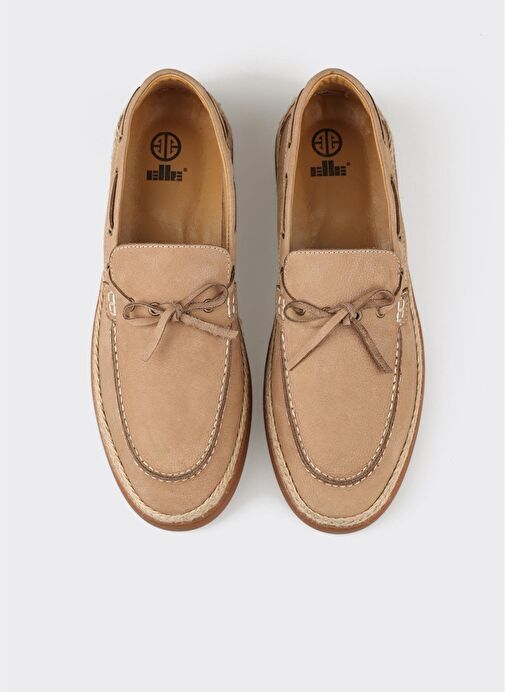 Bej Deri Erkek Günlük Ayakkabı - Görsel 5