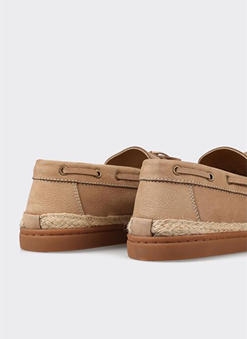 Bej Deri Erkek Günlük Ayakkabı - Görsel 6