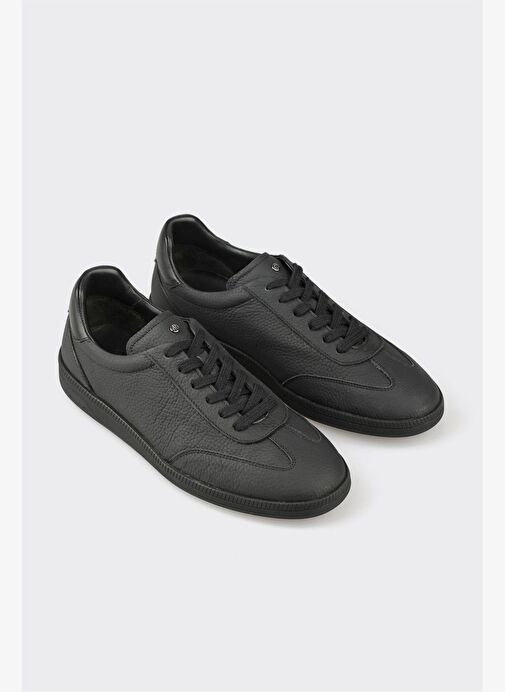 Siyah Deri Erkek Günlük Ayakkabı - Görsel 5